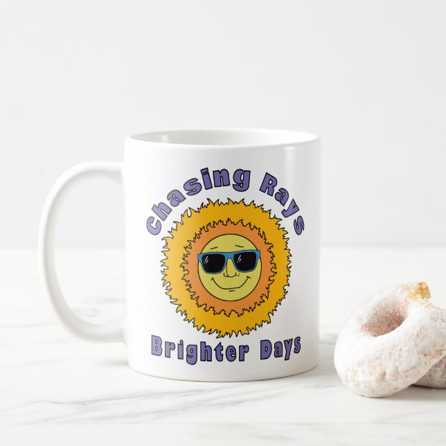 Taza De Café Persiguiendo rayas (Con donut)