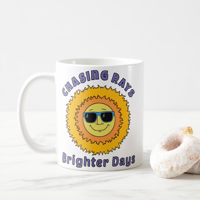 Taza De Café Persiguiendo Rayos (Con donut)