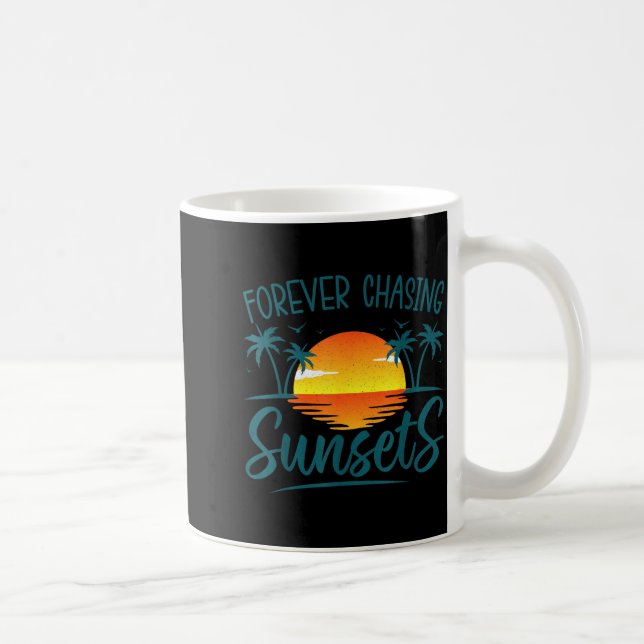 Taza De Café Persiguiendo siempre la puesta de sol Verano Solea (Derecha)