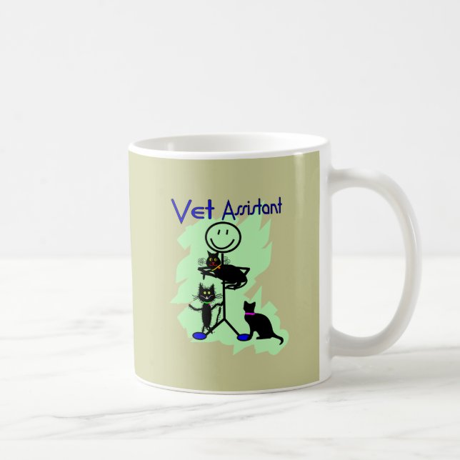Taza De Café Persona auxiliar del palillo del veterinario con (Derecha)