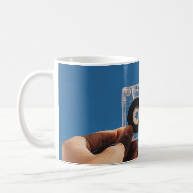 Taza De Café Persona con cinta blanca y negra (Izquierda)