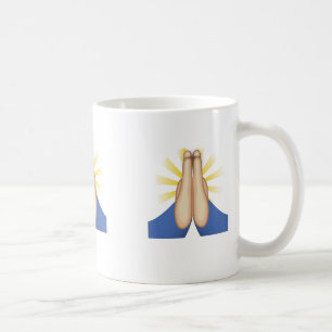 Taza De Café Persona con emoji doblada de las manos