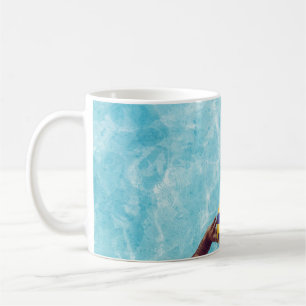 Taza De Café Persona desconocida jugando al voleibol playa