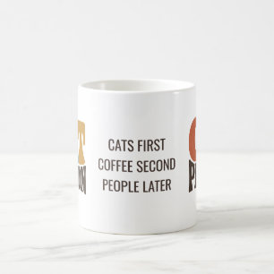 Taza De Café Persona Divertida de Gato Retro Amante de Mascotas