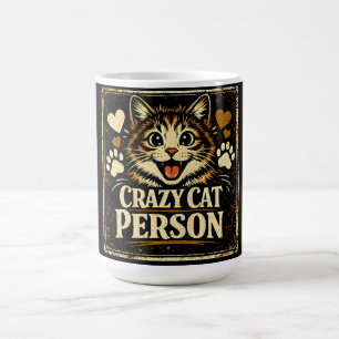 Taza De Café Persona loca por los gatos - Orgullo de Obsesión F