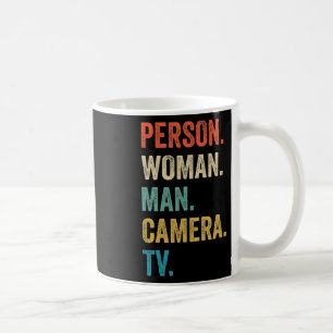Taza De Café Persona Mujer Hombre Cámara Tv Prueba Cognitiva Tr