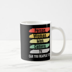 Taza De Café Persona. Mujer. Hombre. Cámara. Tv Vintage Diverti