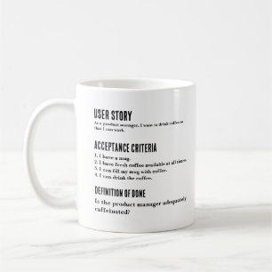 Taza De Café Persona Product Manager User Story Agile Scrum Mug