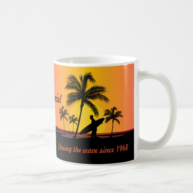 Taza De Café Persona que practica surf personalizada que (Derecha)