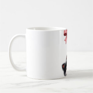 Taza De Café Personaje Adorable con Llavero de Lazo Rosa - Ador