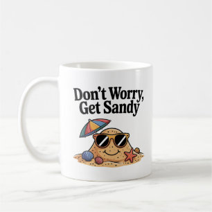 Taza De Café Personaje de Arena Sonriente Lindo No te Preocupes