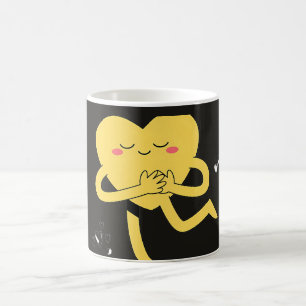 Taza De Café Personaje de Corazón Feliz Adorable