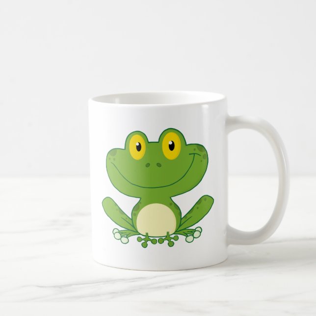 Taza De Café Personaje de dibujos animados lindo de la rana (Derecha)