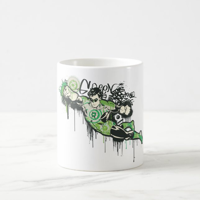 Taza De Café Personaje de graffiti de linterna verde (Centro)