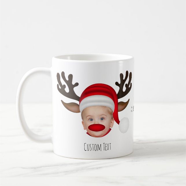 Taza De Café Personaje de Navidades divertidos frente a foto pe (Izquierda)