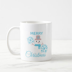 Taza De Café Personaje de Snowflakes Snowflakes con Feliz Navid