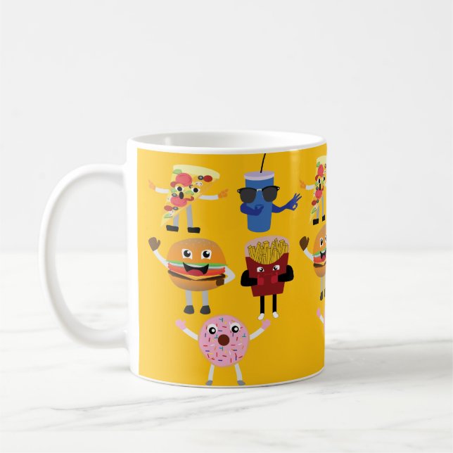 Taza De Café Personajes de Comida (Izquierda)
