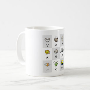 Taza De Café Personajes divertidos del zodíaco astrológico