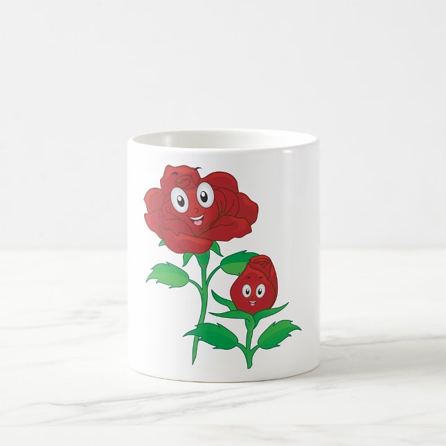 Taza De Café Personajes Felices de Rosa Roja (Subido por el creador)