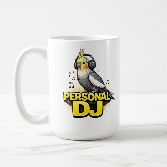Taza De Café Personal DJ Cockatiel (Izquierda)