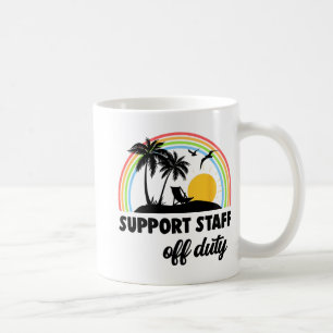 Taza De Café Personal Encargado Del Servicio Arco Iris Fin Del