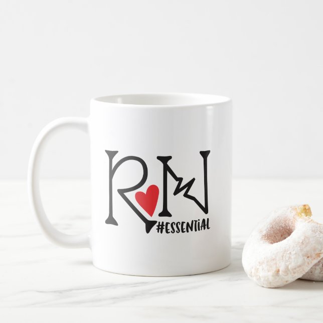 Taza De Café Personal Esencial de Enfermeras Registradas en RN (Con donut)