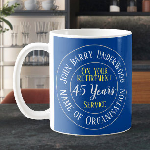 Taza De Café Personal jubilado. Jubilación de empleados