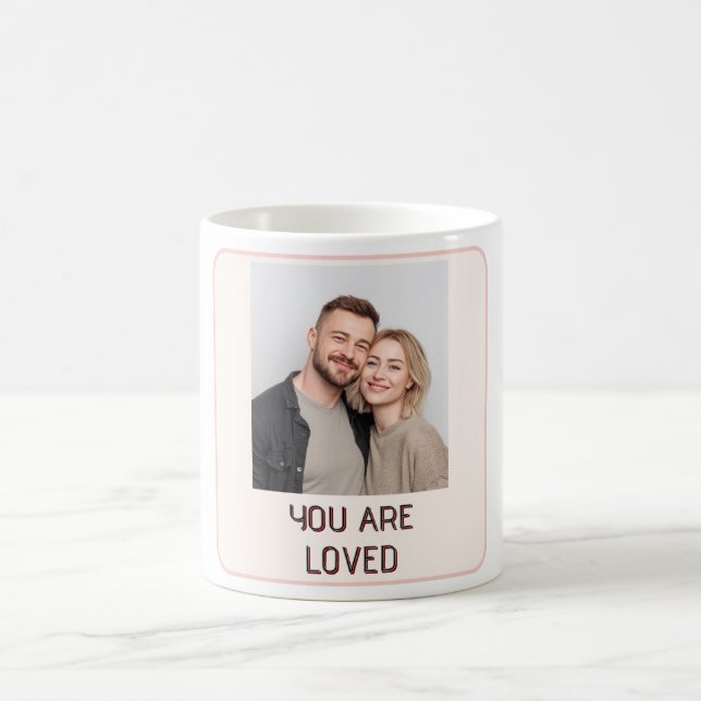 Taza De Café Personal Photo and Editable Text Valentine Mug (Centro)