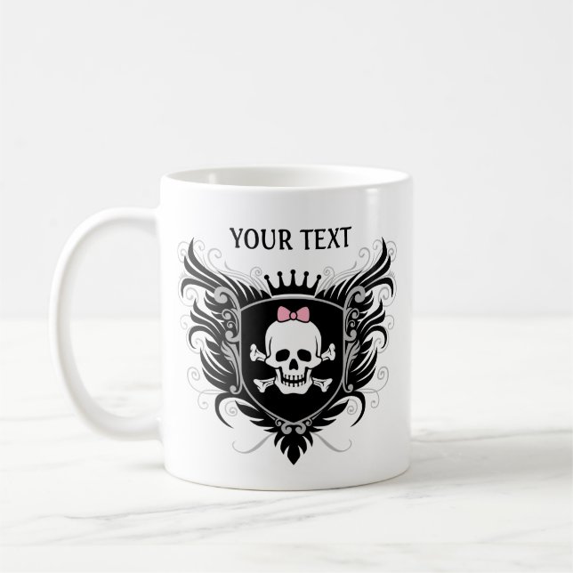 Taza De Café Personalice a señora Skull Crest (Izquierda)