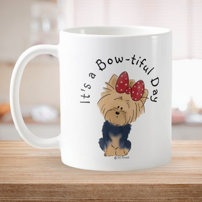 Taza De Café Personalice el yorkie dulce con blanco simple y su (Subido por el creador)