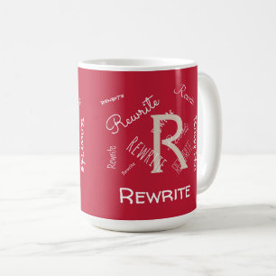 Taza De Café Personalice esta plantilla, MONOGRAM, NAME, Coffee