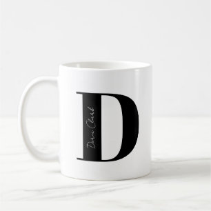 Taza De Café Personalice su nombre Comenzar con D