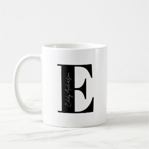 Taza De Café Personalice su nombre Comenzar con E