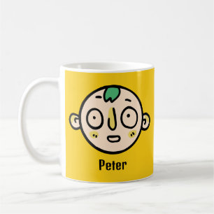 Taza De Café Personalice su nombre con una cara Personalizado d