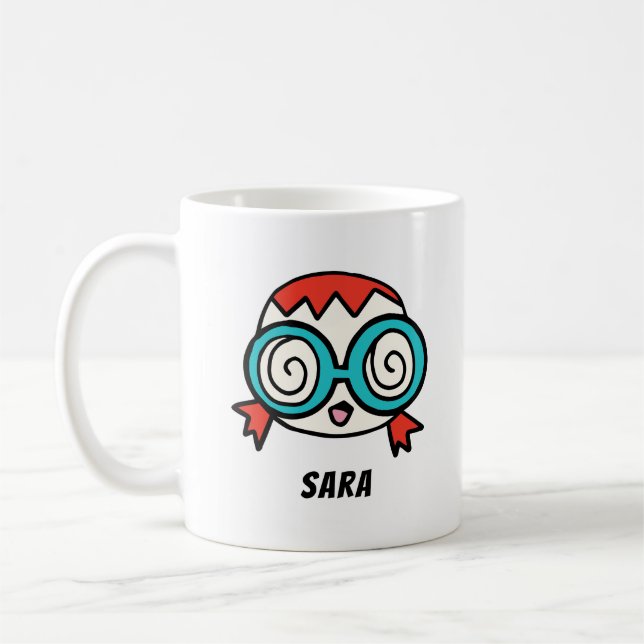 Taza De Café Personalice su nombre con una cara Personalizado d (Izquierda)