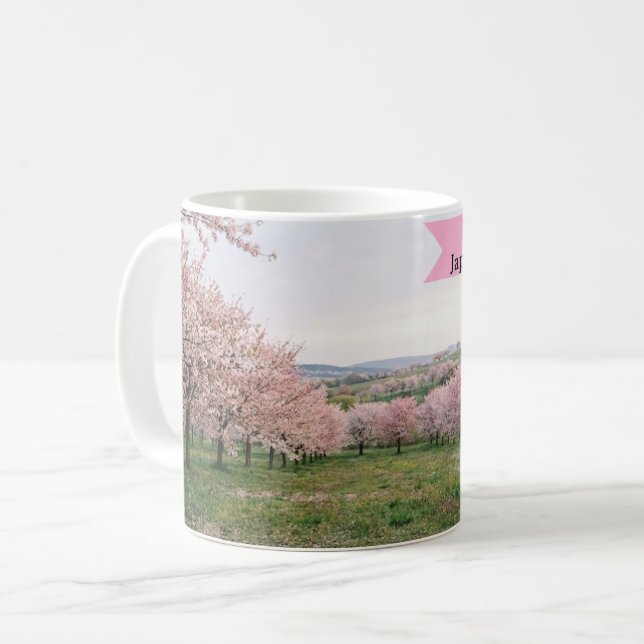 Taza De Café Personalise Aesthetics Sakura Japan Travel  2026  (Anverso izquierdo)