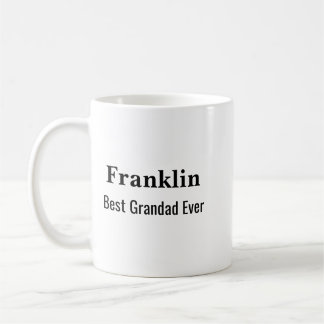 Taza De Café Personalised Best Grandad Ever Monogrammed 