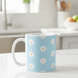 Taza De Café Personalised Daisy Mug, Flower Name Gift, Daisy 