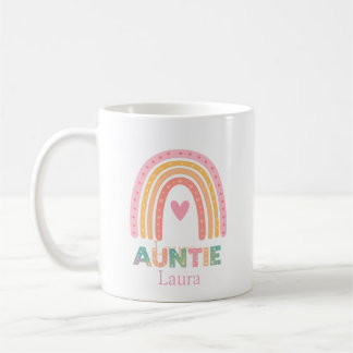 Taza De Café Personalised Rainbow Mug Gift for Auntie Best mug