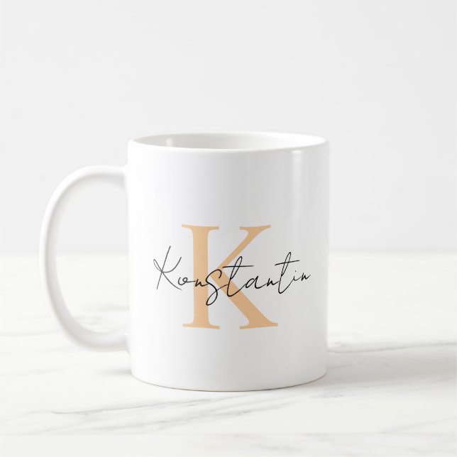 Taza De Café Personalisierte Tasse, Tasse mit Namen und Buchsta (Izquierda)