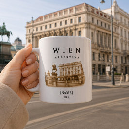 Taza De Café Personalisierte Wien Albertina Tasse | Name & Jahr
