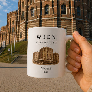 Taza De Café Personalisierte Wien Gasometer Tasse | Name & Jahr