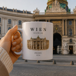 Taza De Café Personalisierte Wien Hofburg Tasse | Name & Jahr