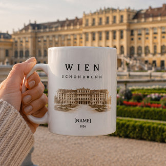 Taza De Café Personalisierte Wien Schönbrunn | Name & Jahr