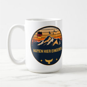 Taza De Café Personalisierter Ortsname Deutschland Runddesign