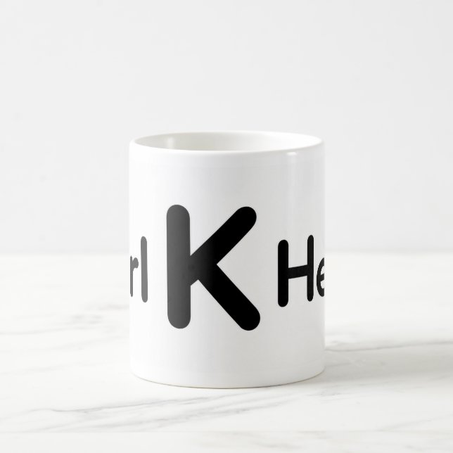 Taza De Café Personalisiertes Initialen-Design auf weißem Kaffe (Centro)
