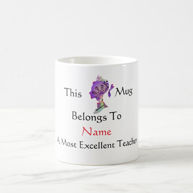 Taza De Café Personaliza a la mejor princesa docente (Centro)