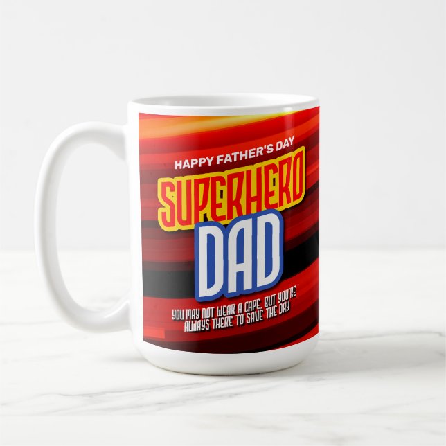 Taza De Café Personaliza a SuperHero Dad (Izquierda)
