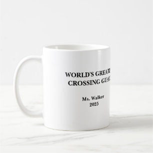 Taza De Café Personaliza el guardia de cruce escolar