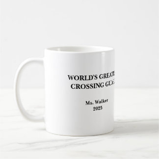 Taza De Café Personaliza el guardia de cruce escolar